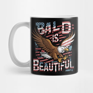 4th of July Bald Is Beautiful Bald Eagle Men Women Gift Mug